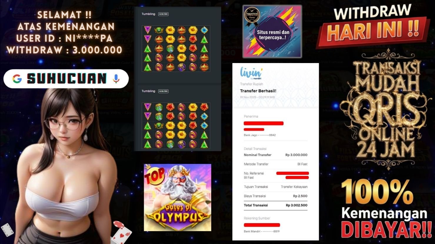 SUHUCUAN JACKPOT SLOT GATES OF OLYMPUS